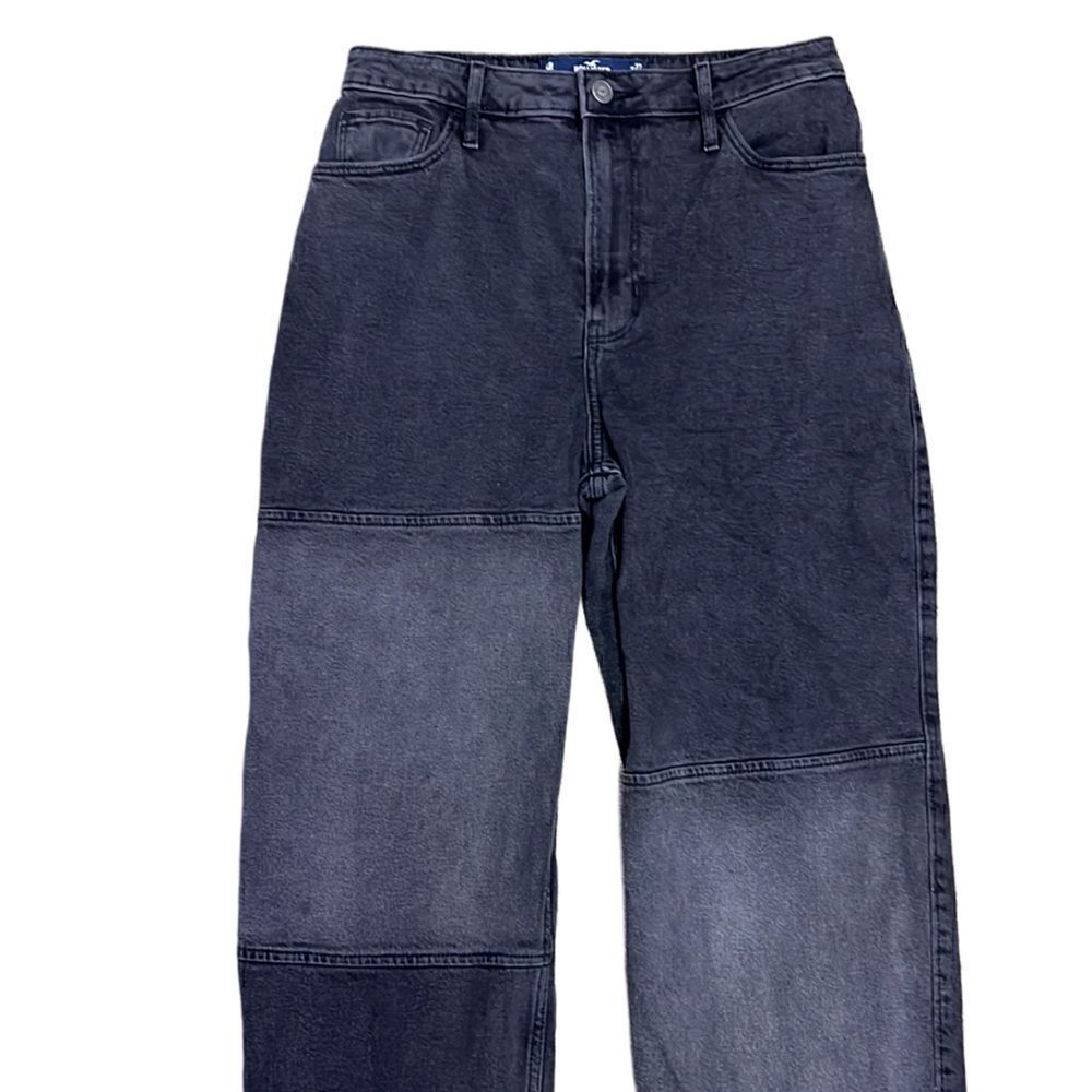 Hollister Women’s 5R 27W 31L Color Block Black Ultra High Rose Dad Jeans